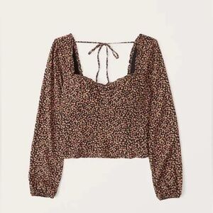 Abercrombie & Fitch Long-Sleeve Sweetheart Top
